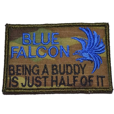 Blue Falcon - 2x3 Patch in Black w/ Red, alternate view 2