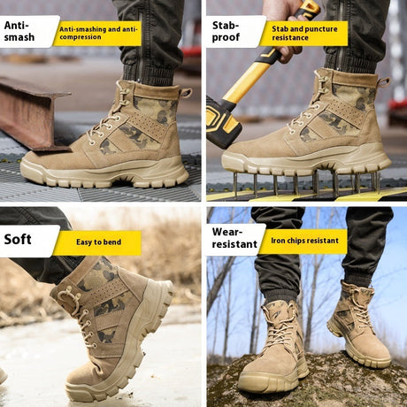 Raven Supply High-Ankle Combat Boots in Khaki, alternate view 2