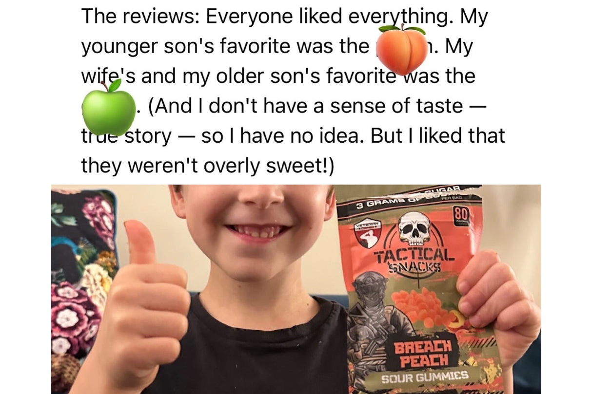 Tactical Snacks Breach Peach Gummy Candy