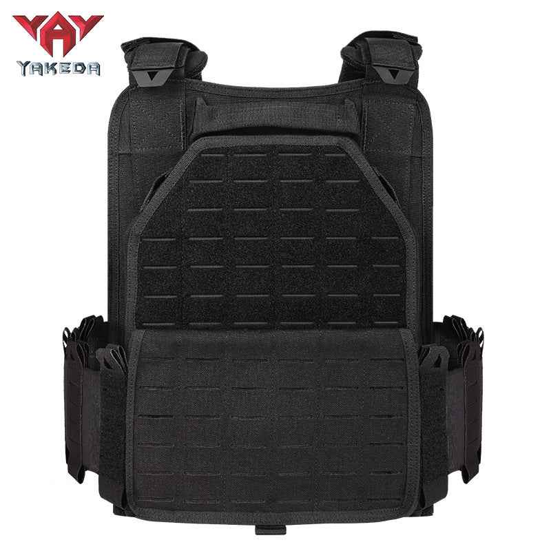MOLLE Tactical Vest Outdoor Training Vest 1000D Waterproof and Wear Resistant in Military green, alternate view 3