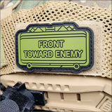 The Clacker Claymore Mine - 'Front Toward Enemy' - 3 inch PVC Patch in Olive Drab, alternate view 2