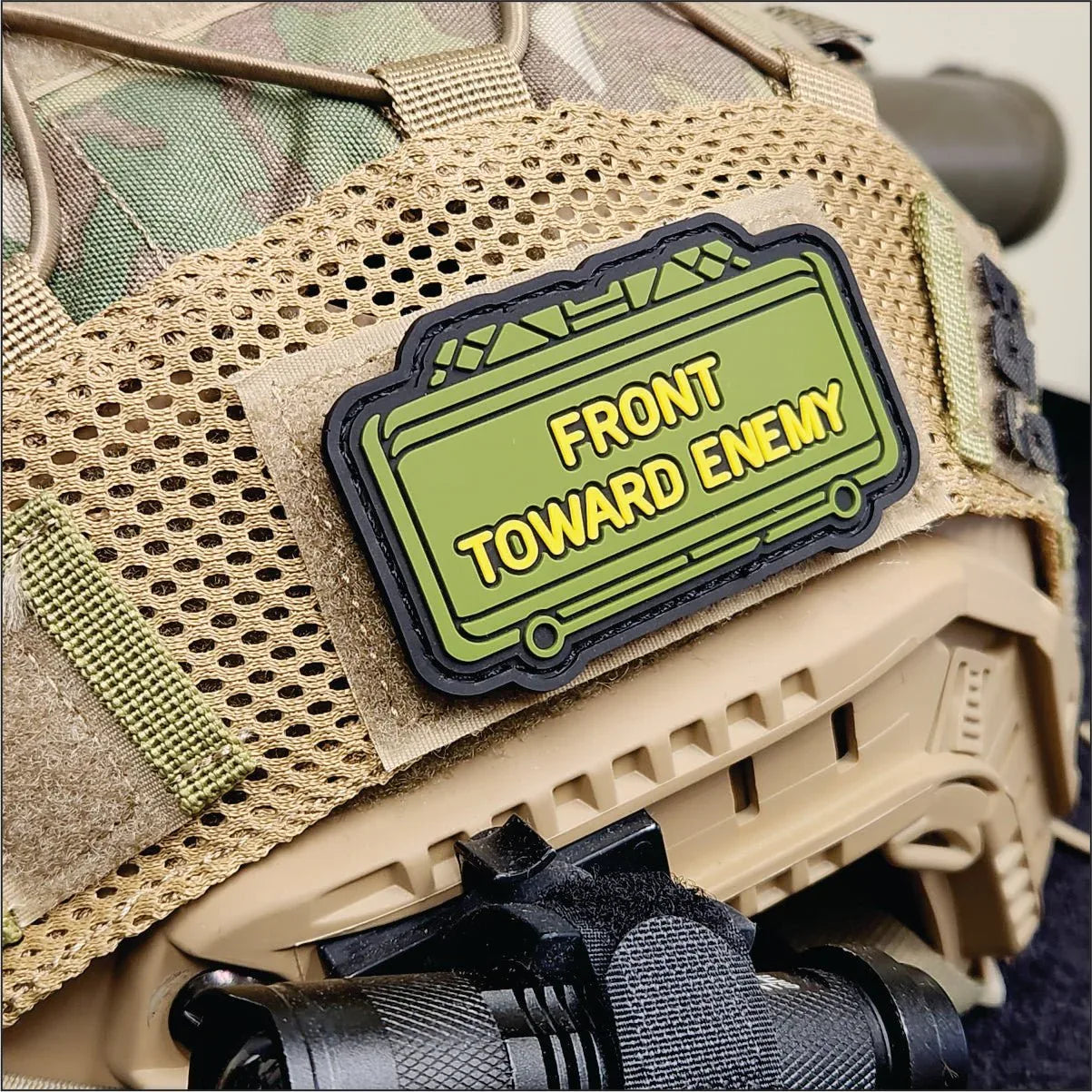 The Clacker Claymore Mine - 'Front Toward Enemy' - 3 inch PVC Patch, alternate view 5