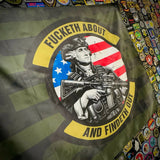 Fucketh About And Findeth Out / US Flag - 3'x5' - TGJ Wall Banner, alternate view 2