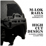 ATE® GEN2 Ballistisk Hjälm | NIJ IIIA Högskuren – Hard Head Veterans