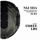 ATE® GEN2 Ballistisk Hjälm | NIJ IIIA Högskuren – Hard Head Veterans