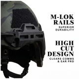 ATE® GEN2 Ballistisk Hjälm | NIJ IIIA Högskuren – Hard Head Veterans