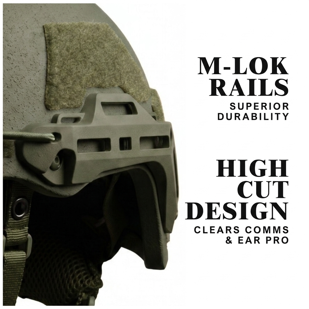 ATE® GEN2 Ballistisk Hjälm | NIJ IIIA Högskuren – Hard Head Veterans