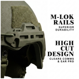 ATE® GEN2 Ballistisk Hjälm | NIJ IIIA Högskuren – Hard Head Veterans
