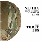 ATE® GEN2 Ballistisk Hjälm | NIJ IIIA Högskuren – Hard Head Veterans