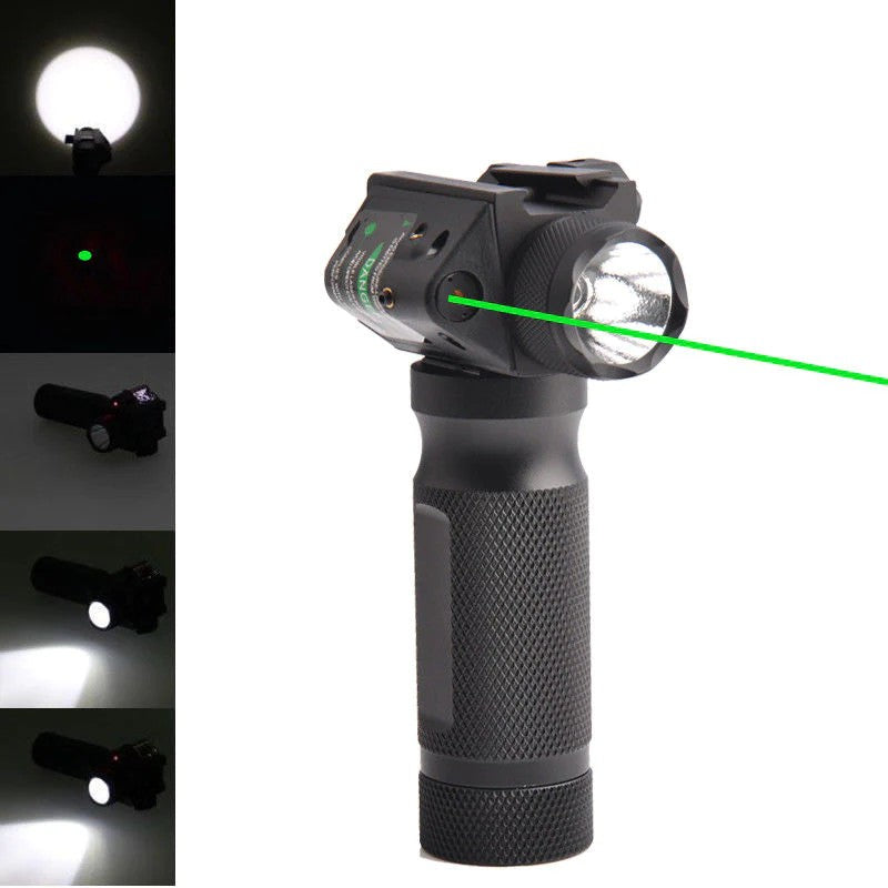 3-In-1 Tactical Foregrip with Flash Light & Laser in Red, alternate view 2