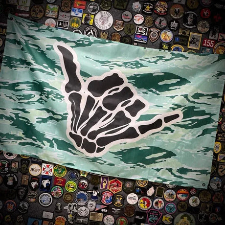 Hang Ten - 3'x5' - Wall Banner - Mint Tiger Strip, alternate view 2