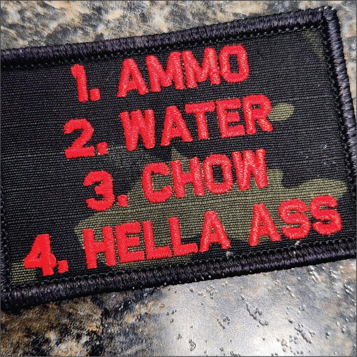 Tactical Gear Junkie Hella Ass 2x3 Patch - MultiCam Black/Red
