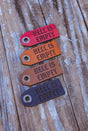 Hell is Empty Leather Keychain in Black