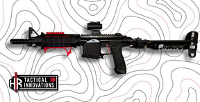 Custom EMF100 with CS MagFed Innovations Air-Thru-Stock installed by HR Tactical Innovations for professional installation service