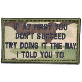 If At First You Don't Succeed, Try Doing It The Way I Told You To - 2x3.5 Patch in MultiCam, alternate view 6