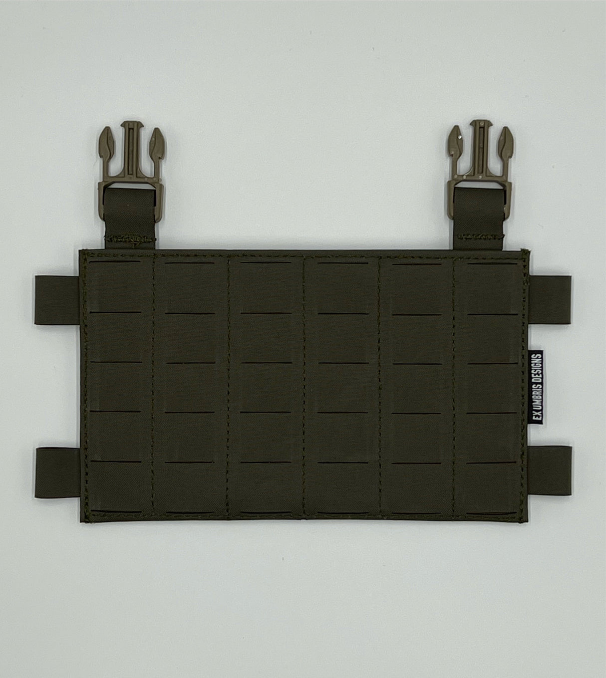 Ex Umbris Designs MOLLE Placard in Ranger Green/Black Hardware, alternate view 3