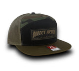 DA Thrash 7-Panel Snapback Hat Camo in BLACK/TAN/BROWN