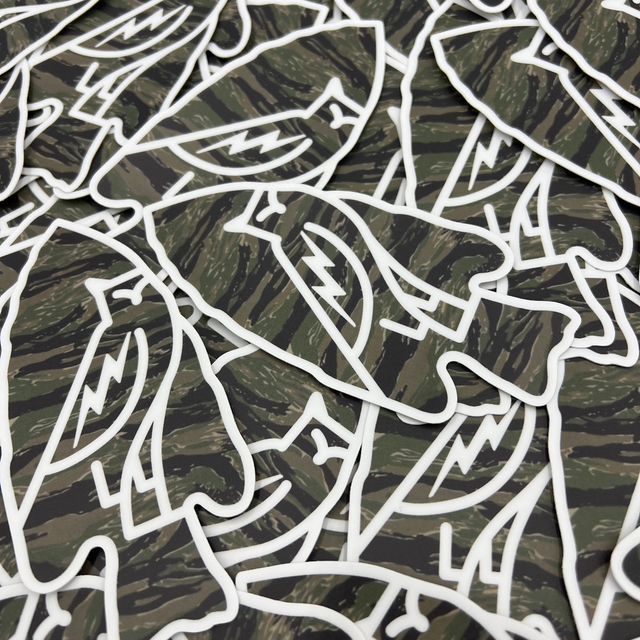 Tiger Stripe Arrowhead Sticker