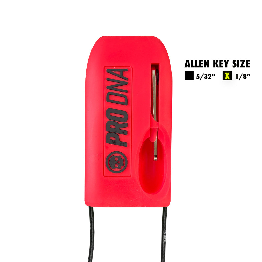 Infamous PRO DNA Set-Stop Barrel Cover in Red with 1/8-inch tool