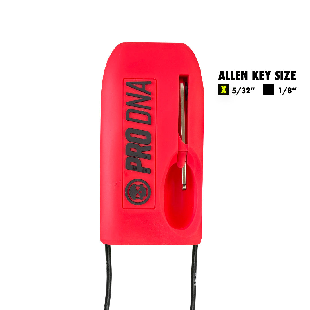 Infamous PRO DNA Set-Stop Barrel Cover in Red with 5/32-inch tool