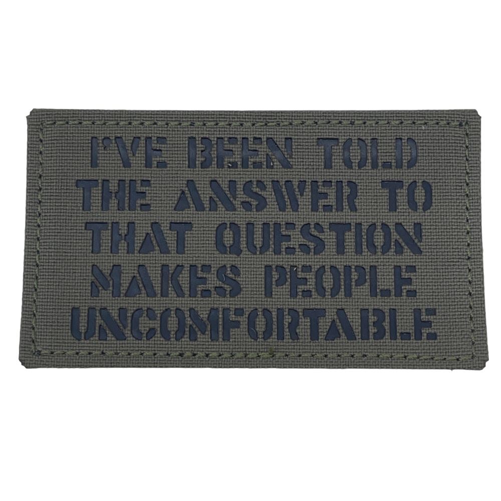 Patch Panel I've Been Told laser cut morale patch detail