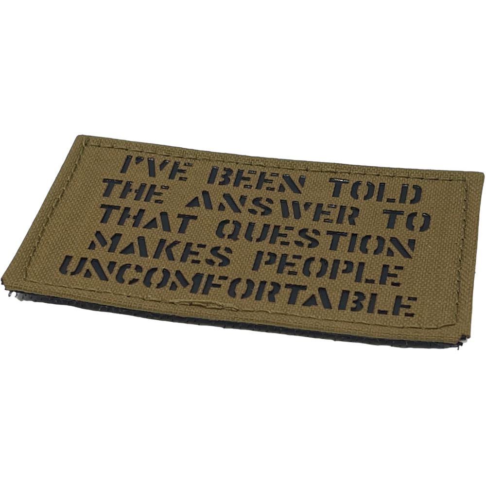 Patch Panel I've Been Told morale patch backing and scale view