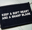 Tactical Gear Junkie Soft Heart Sharp Blade 2x3 Patch