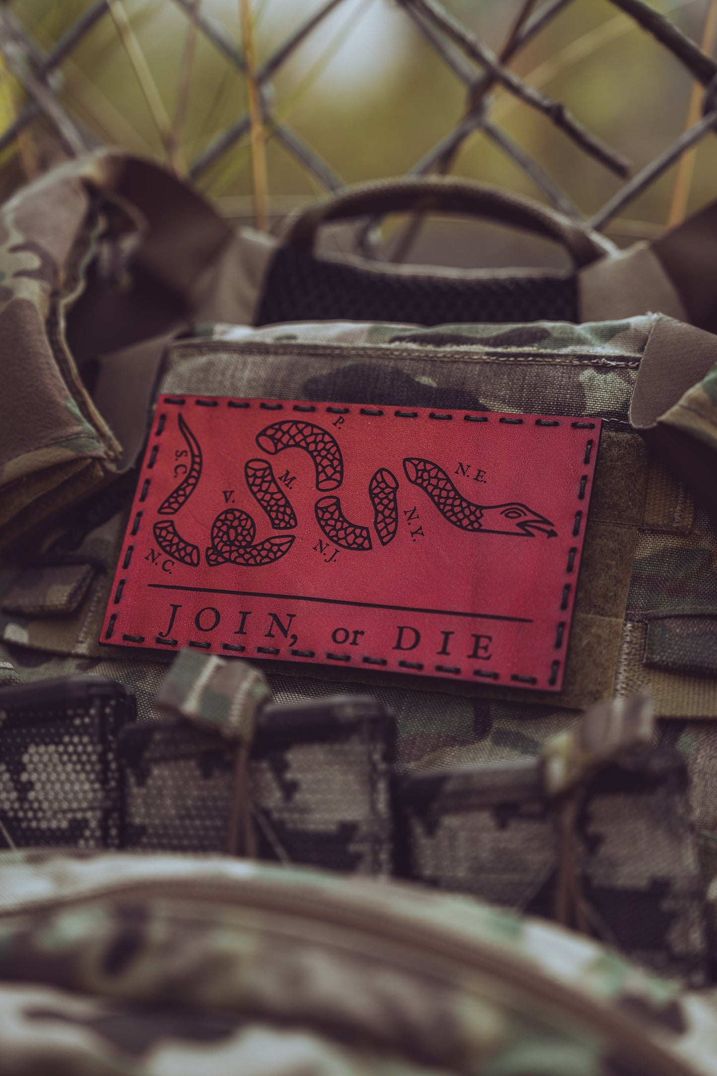 Join or Die Leather Patch - HR Tactical Innovations