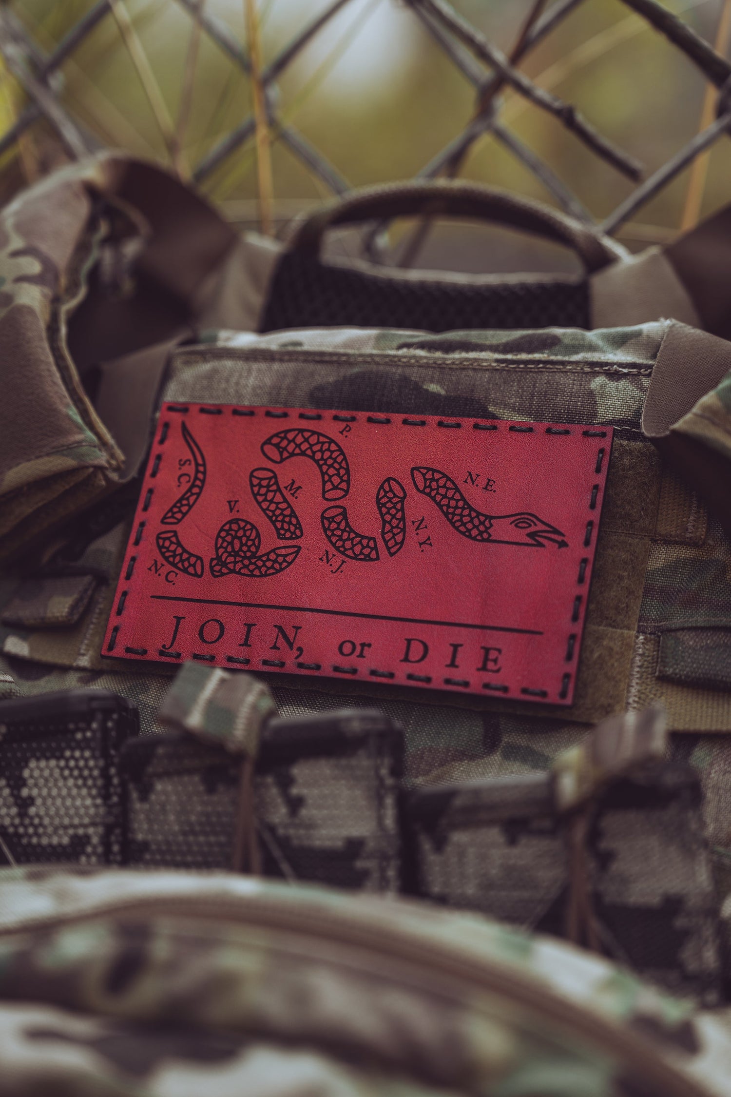 Join or Die Leather Patch – 3x2 — alternate view 3