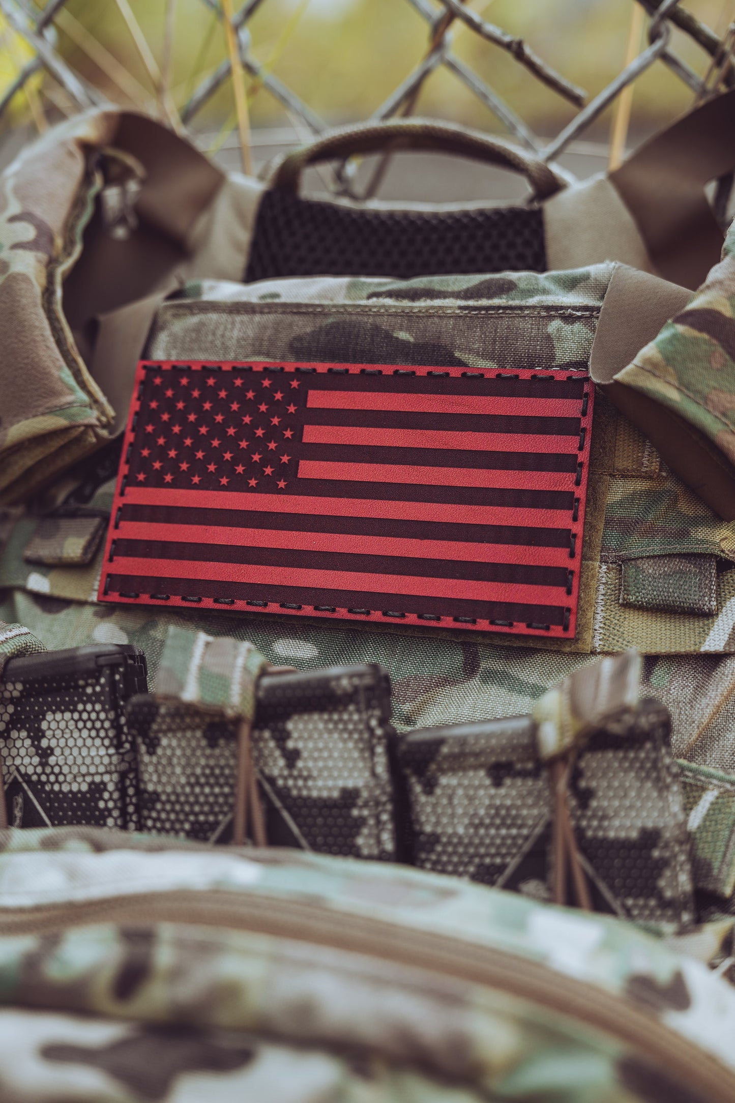 American Flag Leather Patch - HR Tactical Innovations