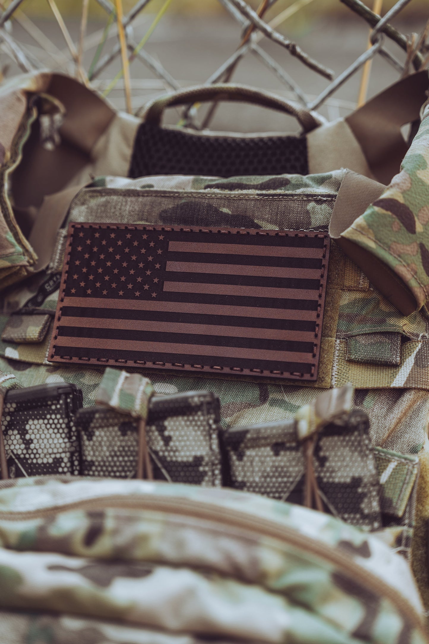 American Flag Leather Patch - HR Tactical Innovations