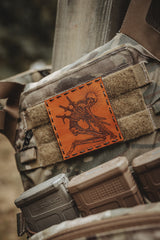 Martyr of Betrayal Leather Patch in Red Dye / Black Thread, alternate view 3