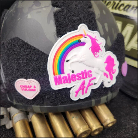 Majestic AF - 3.5 inch PVC Patch - Multiple Colors in Black, alternate view 2