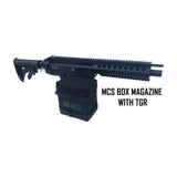 MCS Gen3 Vortex Drive box magazine installed on a MAXTACT TGR paintball marker