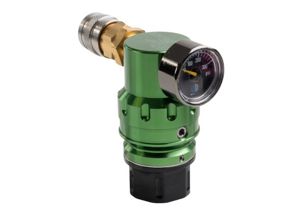 MechLabs FLO MAX regulator with on/off in green