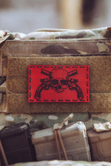 Memento Mori Leather Patch in Walnut Dye / Brown Thread, alternate view 2