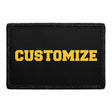 Custom Yellow Text On Black - Removable Patch