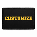 Custom Yellow Text On Black - Removable Patch