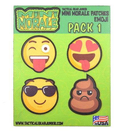 Tactical Gear Junkie Mini Morale Emoji Patch Pack 1