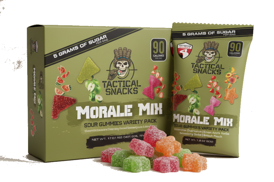 Tactical Snacks Morale Mix Sour Gummies Variety Pack