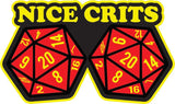 Tactical Gear Junkie Nice Crits D20 Vinyl Sticker in Red