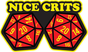 Tactical Gear Junkie Nice Crits D20 Vinyl Sticker in Red