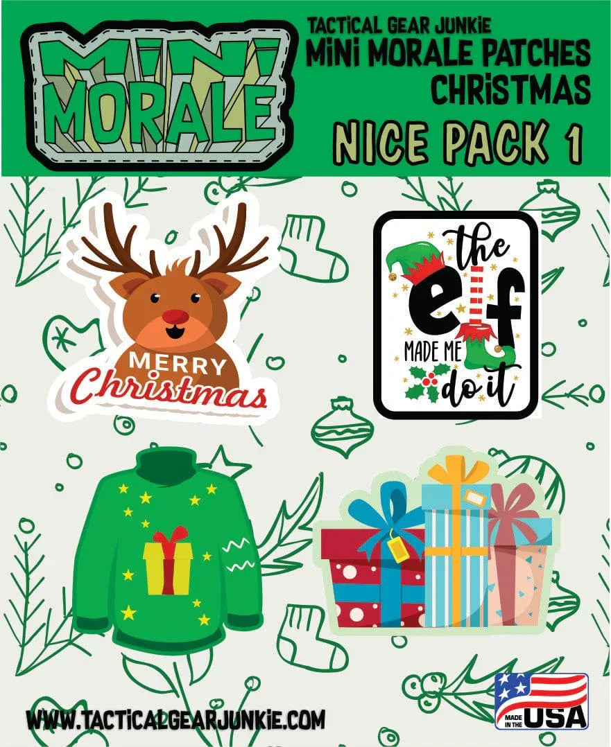 Tactical Gear Junkie Mini Morale Christmas Nice Patch Pack 1