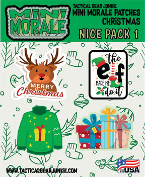 Tactical Gear Junkie Mini Morale Christmas Nice Patch Pack 1