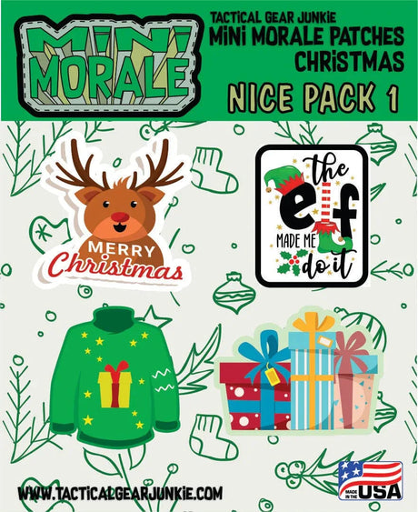 Tactical Gear Junkie Mini Morale Christmas Nice Patch Pack 1