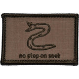 No Step On Snek - 2x3 Patch in Coyote Brown w/ Black, alternate view 4