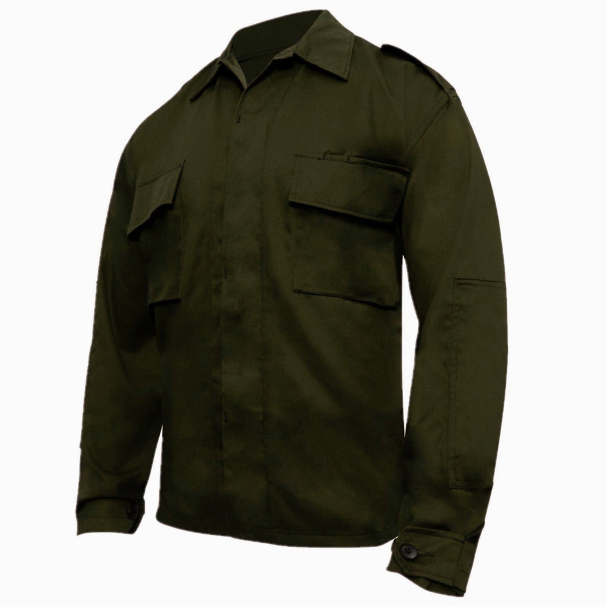 Poly Cotton Twill Long Sleeve Tactical Shirt in Black, alternate view 9