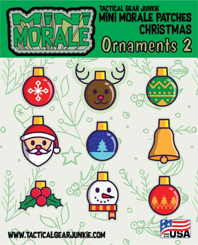 Tactical Gear Junkie Mini Morale Christmas Ornament Patch Pack 2