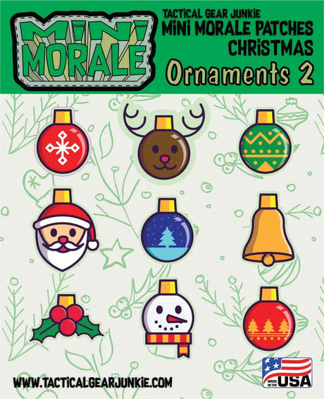 Tactical Gear Junkie Mini Morale Christmas Ornament Patch Pack 2