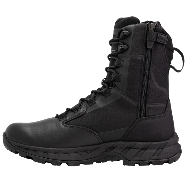 Magnum Classic II 8 Inch Side Zip Waterproof Tactical Boot in Black, alternate view 3